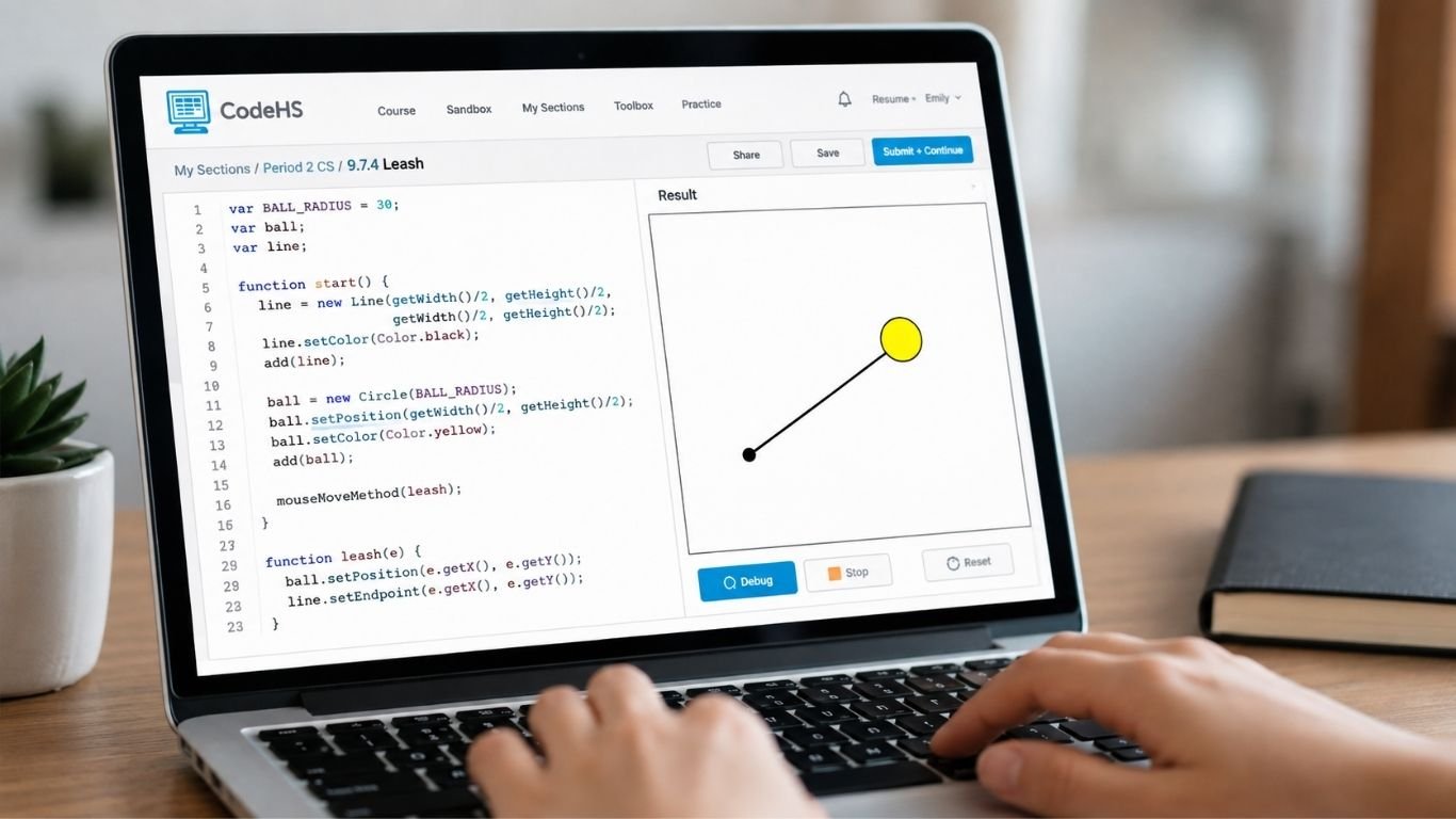 9.7.4 leash codehs answers