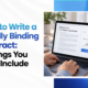 How to Write a Legally Binding Contract: 7 Things You Must Include